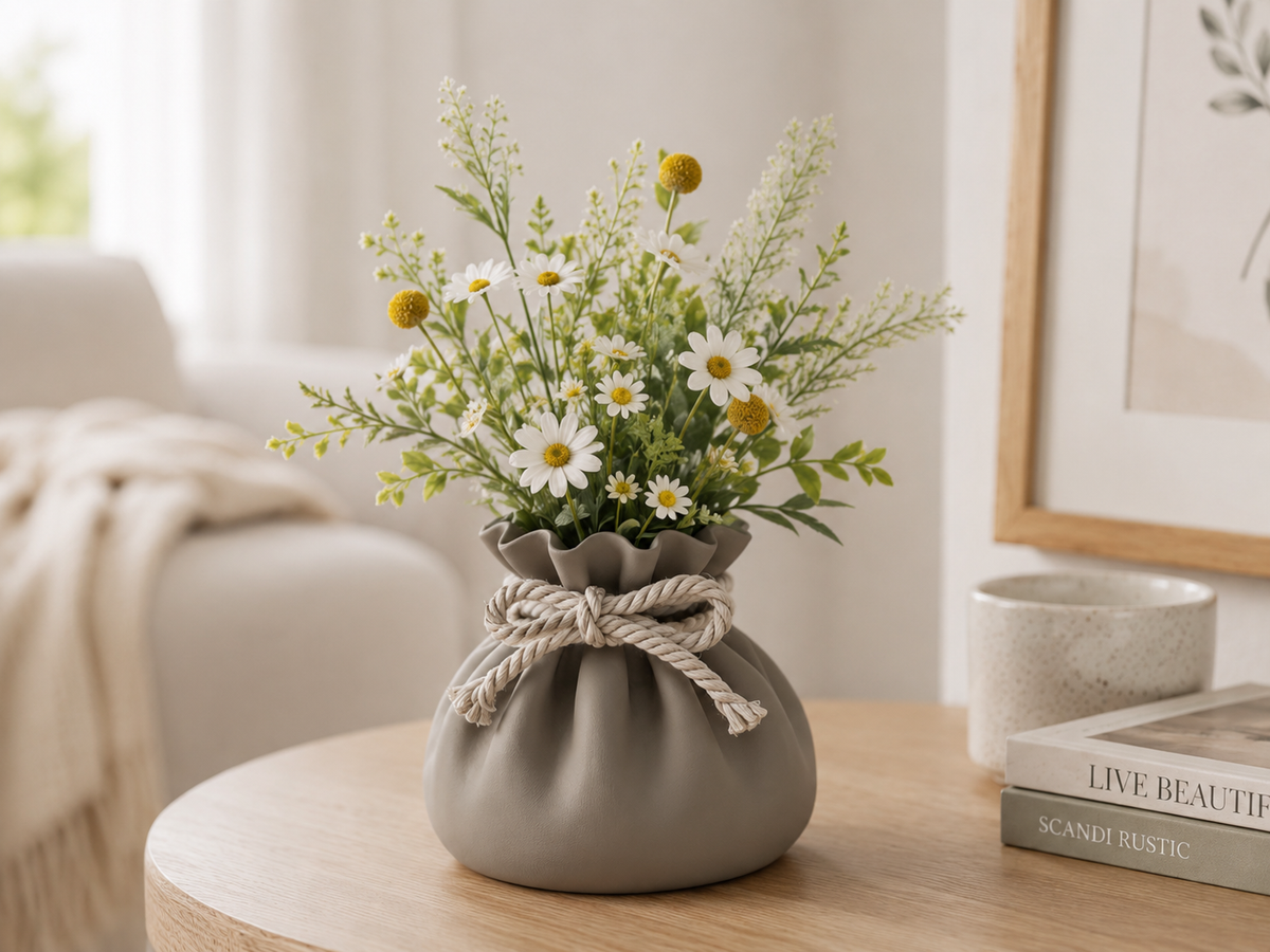 Nuvella - Vazǎ decorativă 3D cu aspect textil