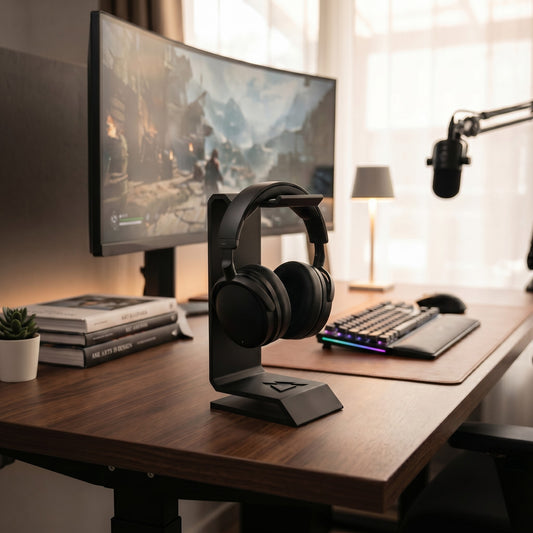 Suport pentru căști Delta Stealth – design modern și geometric