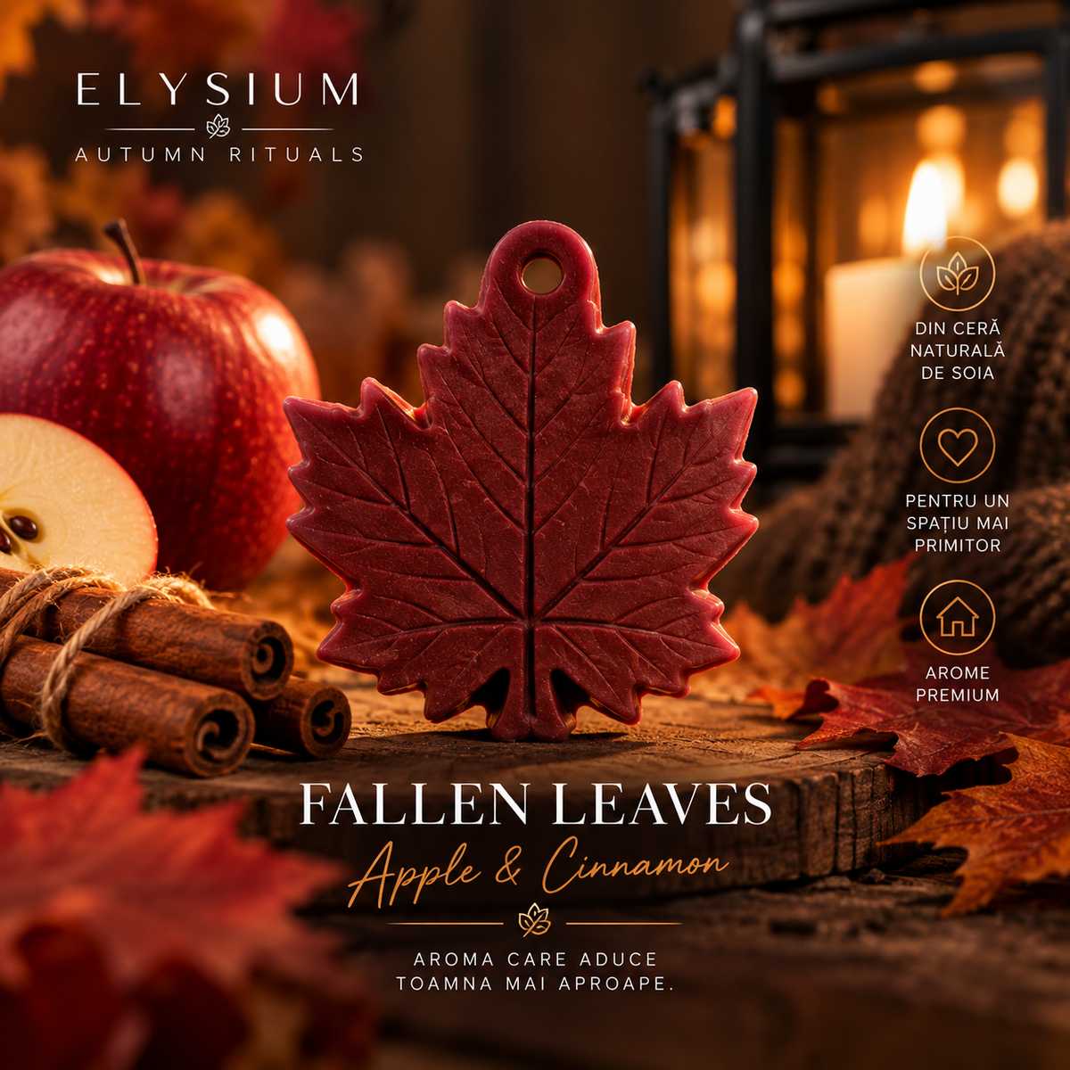 Fallen Leaves – Odorizant parfumat din ceară | Apple & Cinnamon